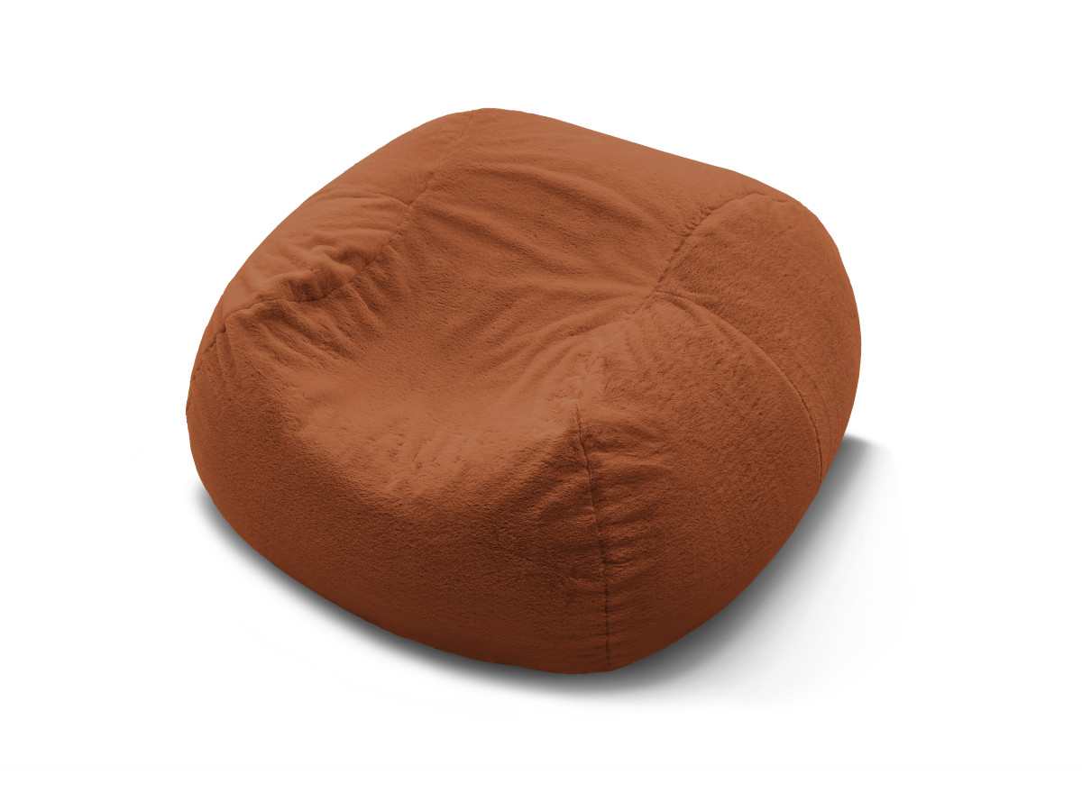 Pouf ultra moelleux MERIBEL tissu imitation fourrure
