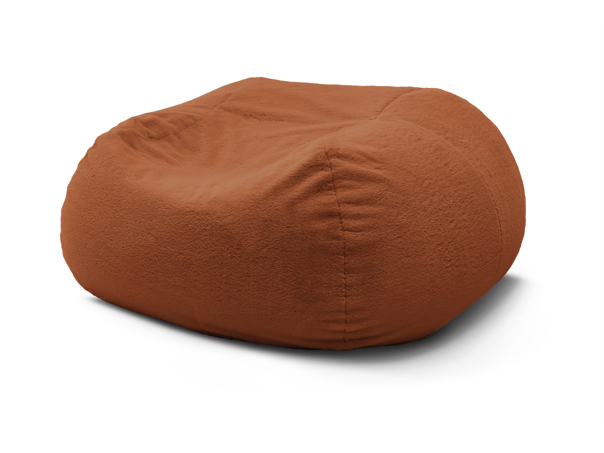 Pouf ultra moelleux MERIBEL tissu imitation fourrure