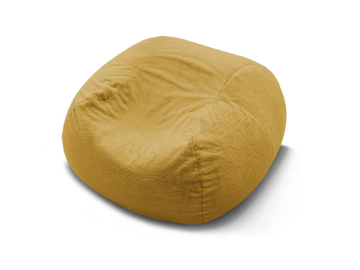 Pouf ultra moelleux MERIBEL tissu imitation fourrure