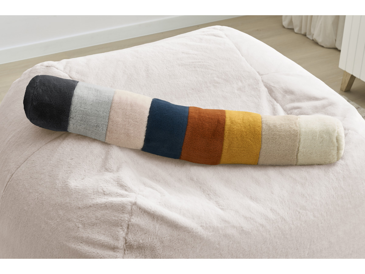 Pouf ultra moelleux MERIBEL tissu imitation fourrure