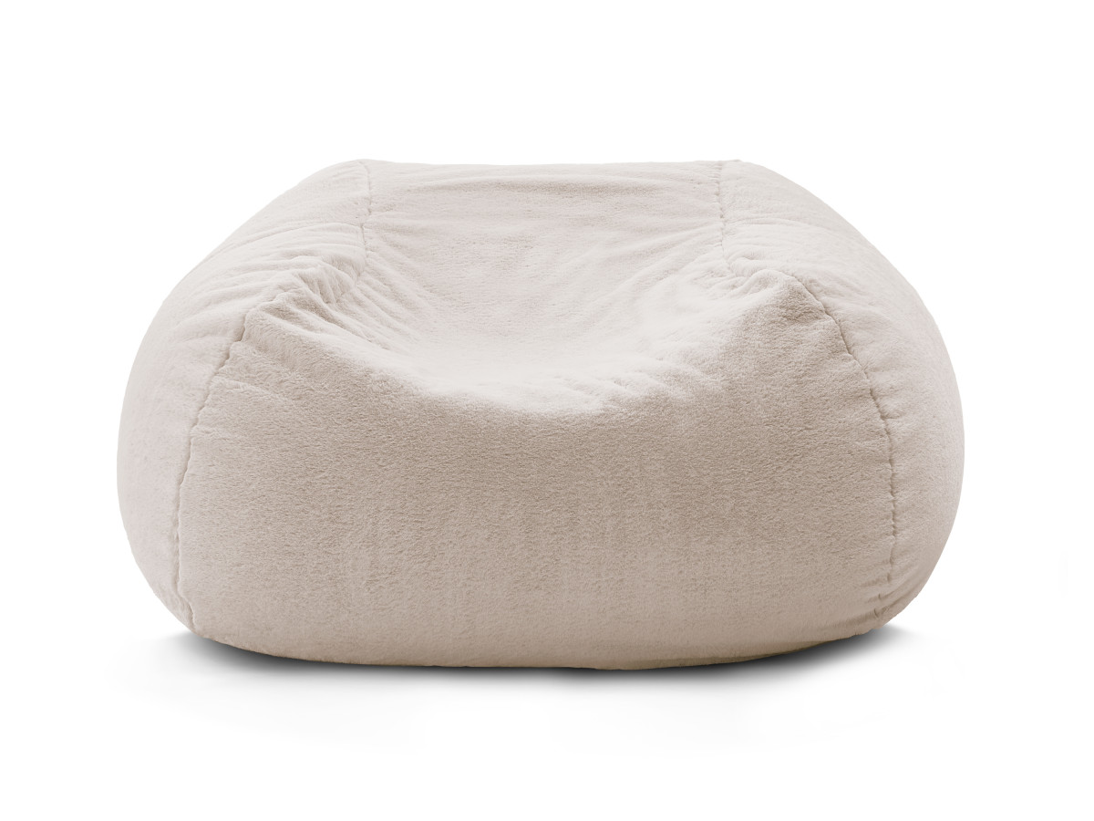 Pouf ultra moelleux MERIBEL tissu imitation fourrure