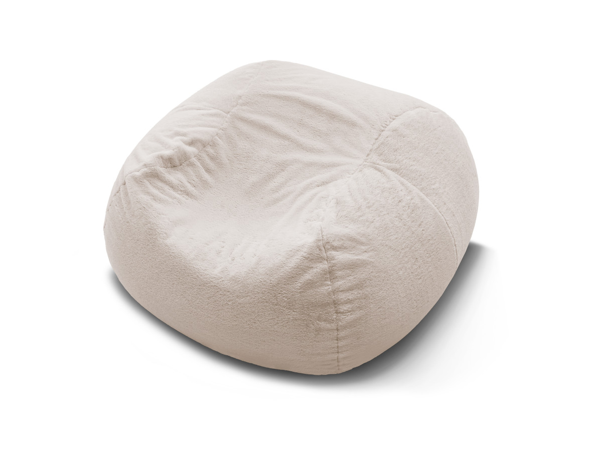 Pouf ultra moelleux MERIBEL tissu imitation fourrure