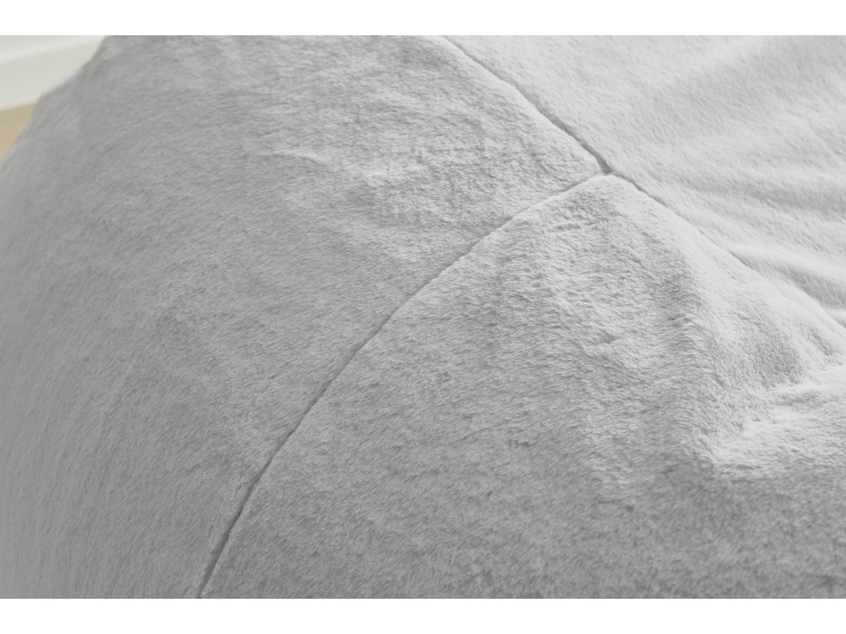 Pouf ultra moelleux MERIBEL tissu imitation fourrure