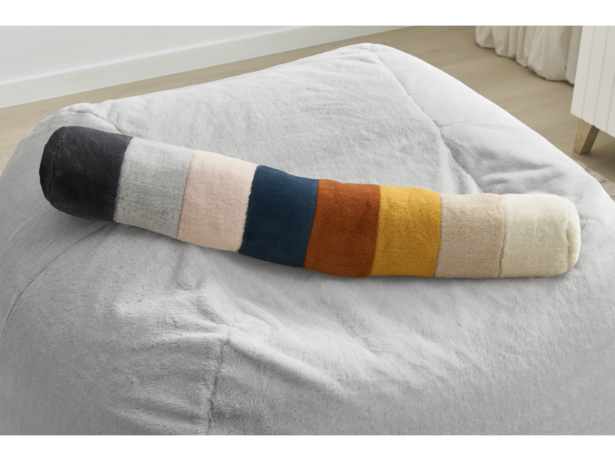 Pouf ultra moelleux MERIBEL tissu imitation fourrure