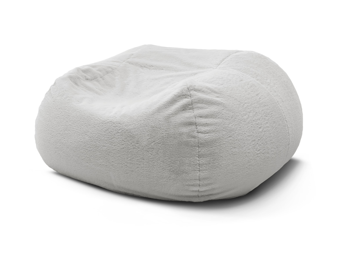Pouf ultra moelleux MERIBEL tissu imitation fourrure