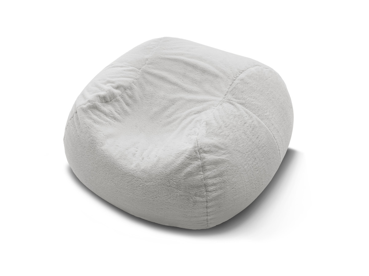 Pouf ultra moelleux MERIBEL tissu imitation fourrure