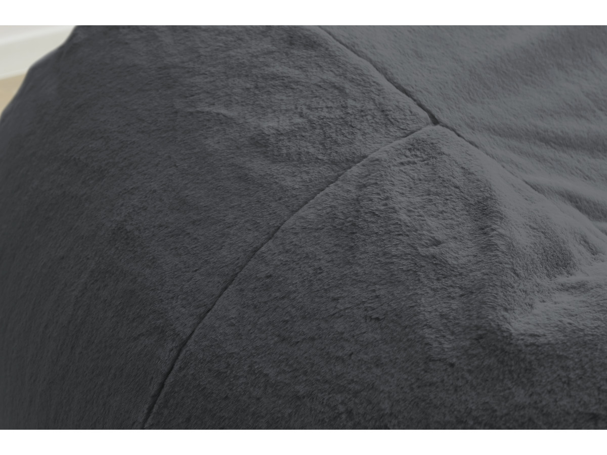 Pouf ultra moelleux MERIBEL tissu imitation fourrure