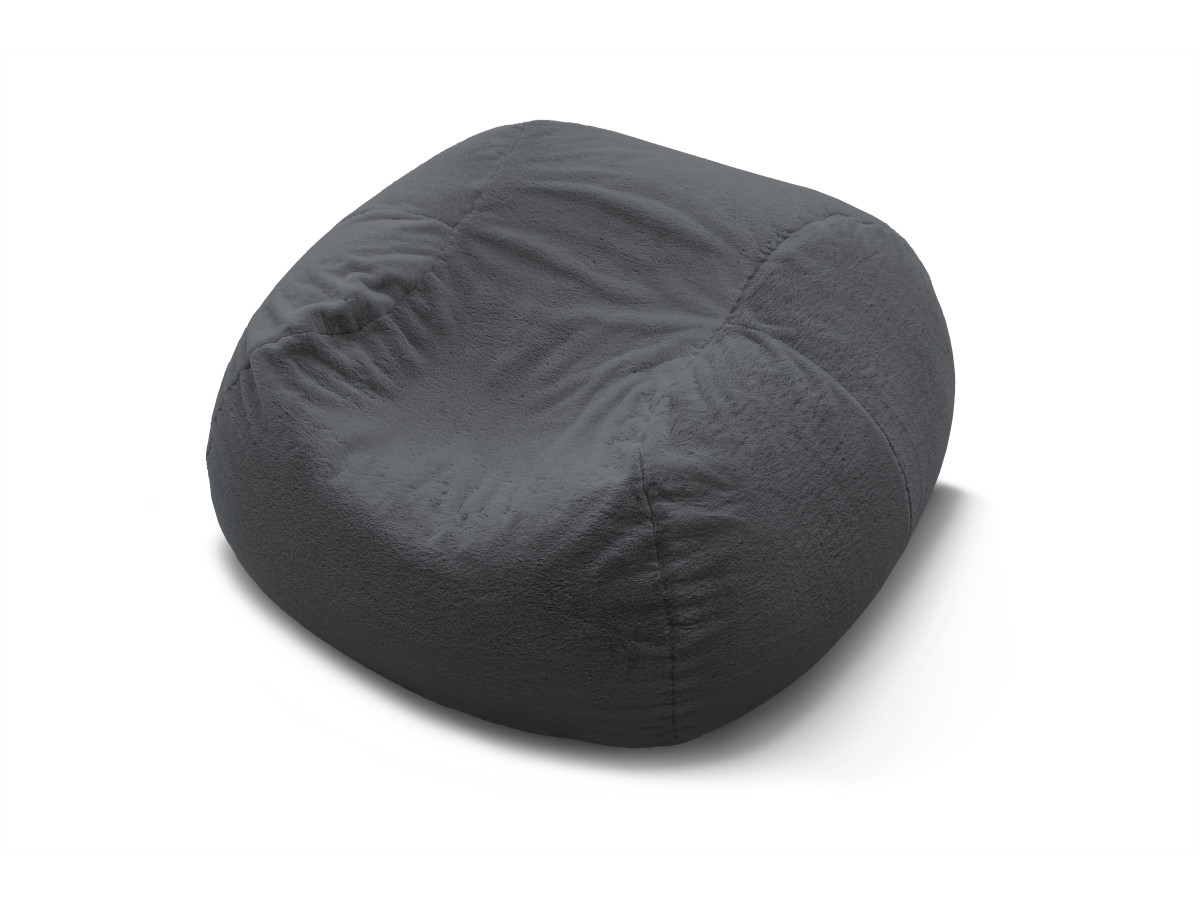 Pouf ultra moelleux MERIBEL tissu imitation fourrure