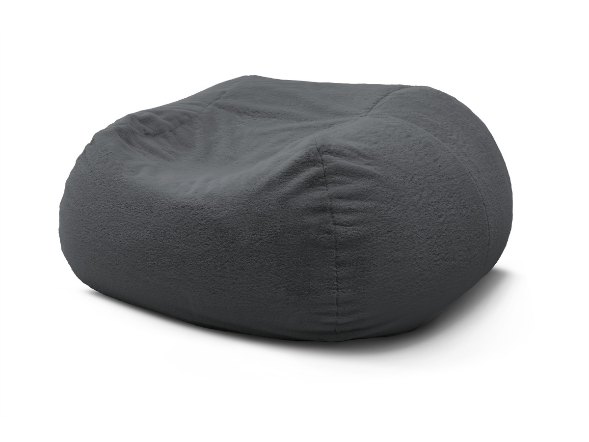 Pouf ultra moelleux MERIBEL tissu imitation fourrure