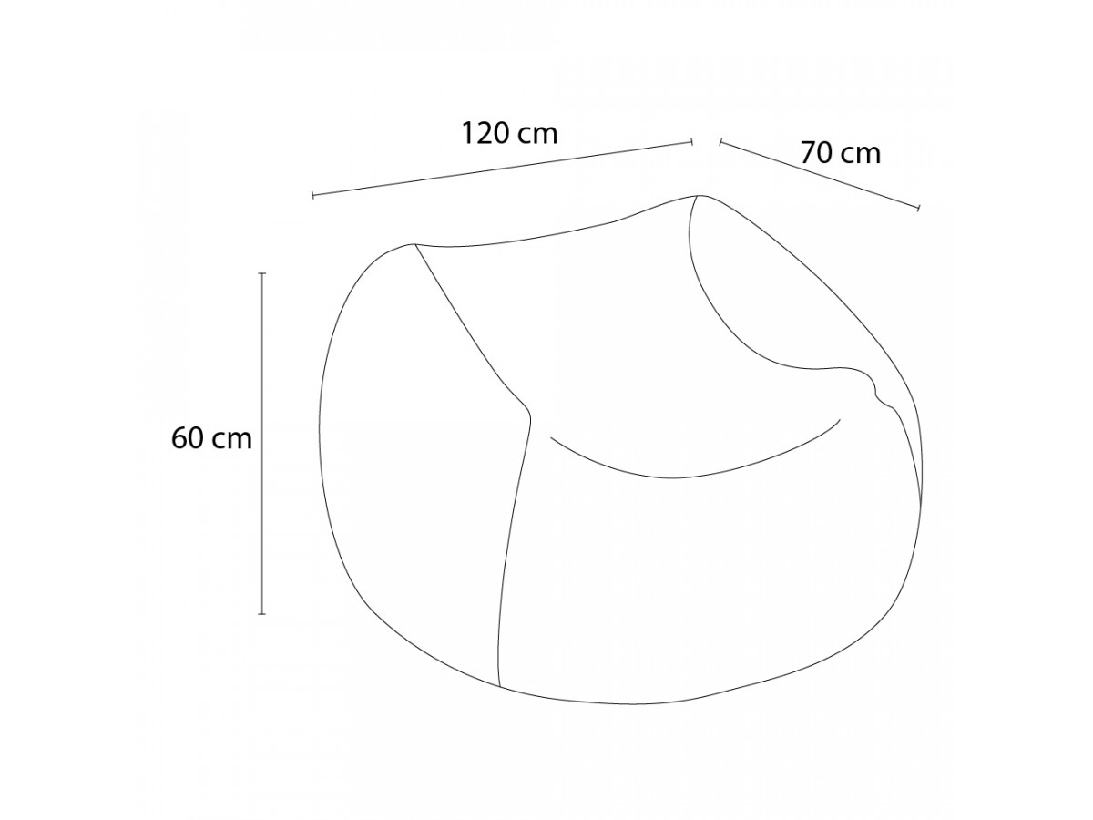 Pouf ultra moelleux MERIBEL tissu imitation fourrure