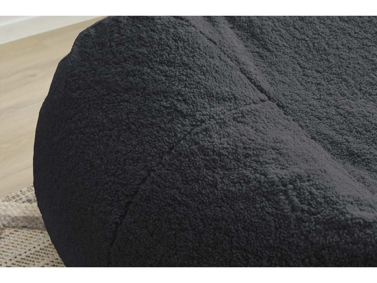 Pouf ultra moelleux MERIBEL tissu bouclette