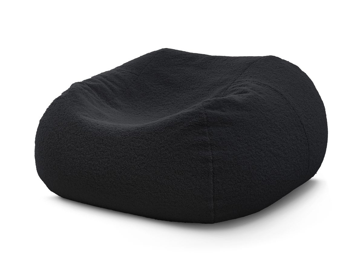 Pouf ultra moelleux MERIBEL tissu bouclette