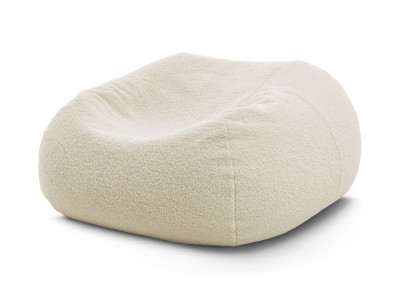 Pouf ultra moelleux MERIBEL tissu bouclette