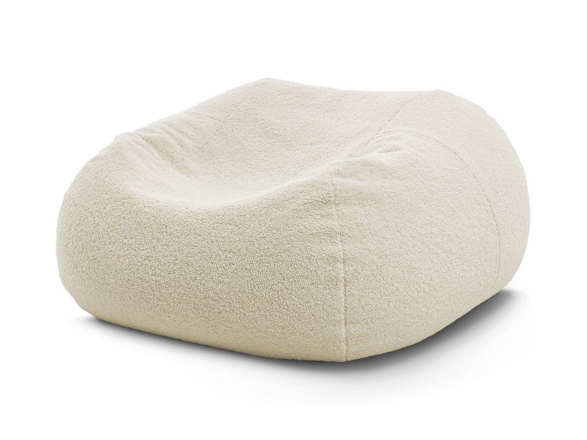 Pouf ultra moelleux MERIBEL tissu bouclette