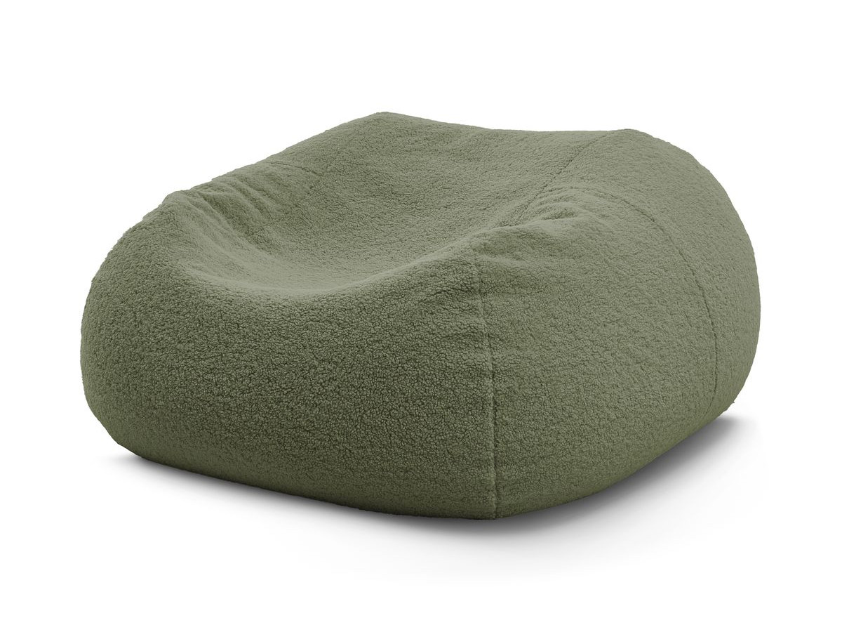 Pouf ultra moelleux MERIBEL tissu bouclette