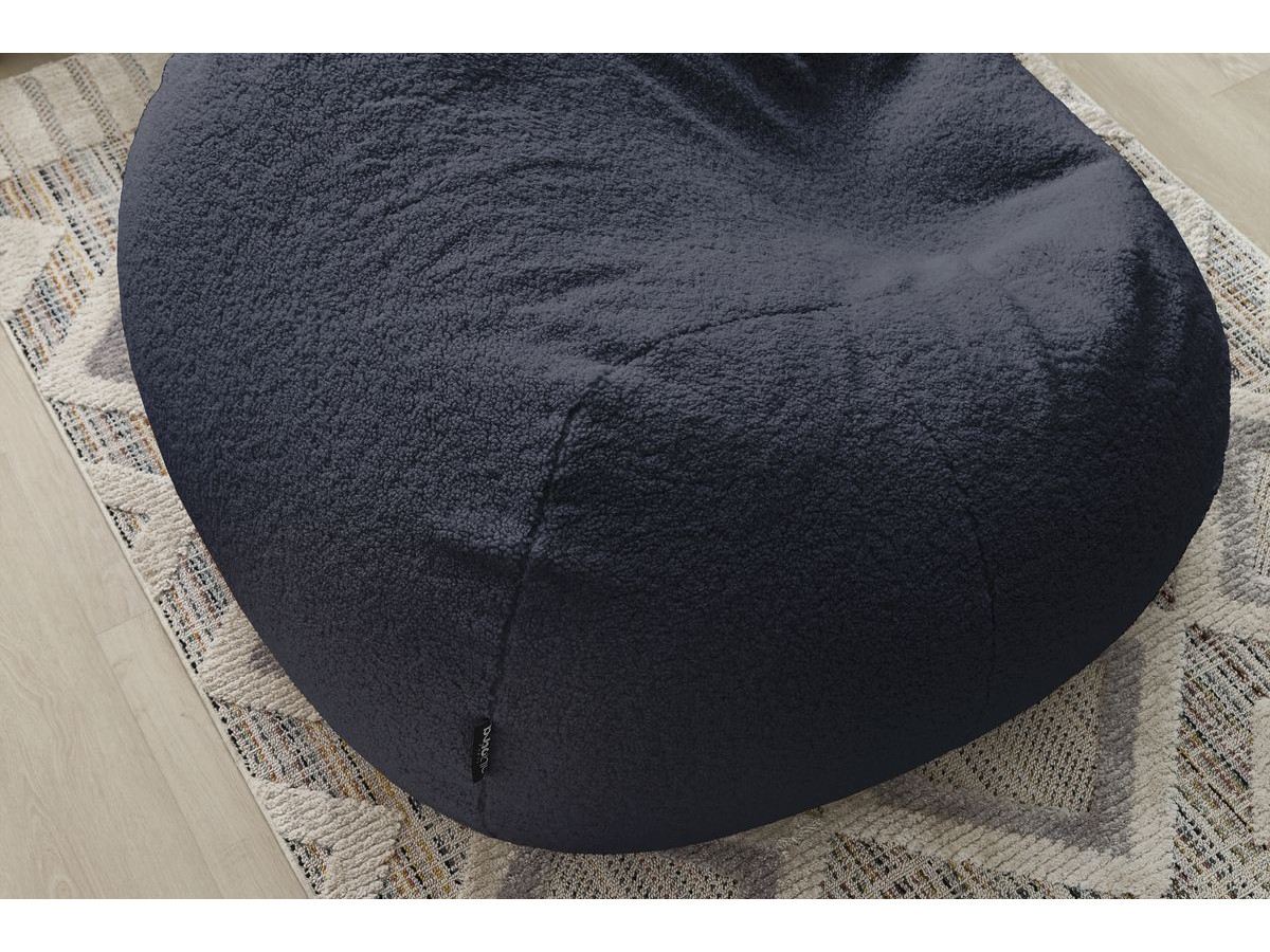 Pouf ultra moelleux MERIBEL tissu bouclette