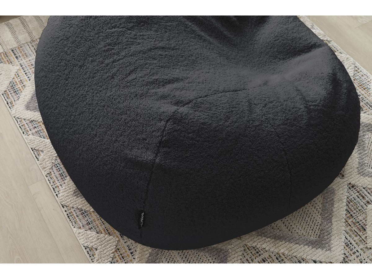 Pouf ultra moelleux MERIBEL tissu bouclette