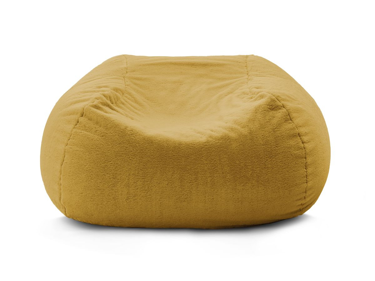 Pouf ultra moelleux MERIBEL tissu imitation fourrure