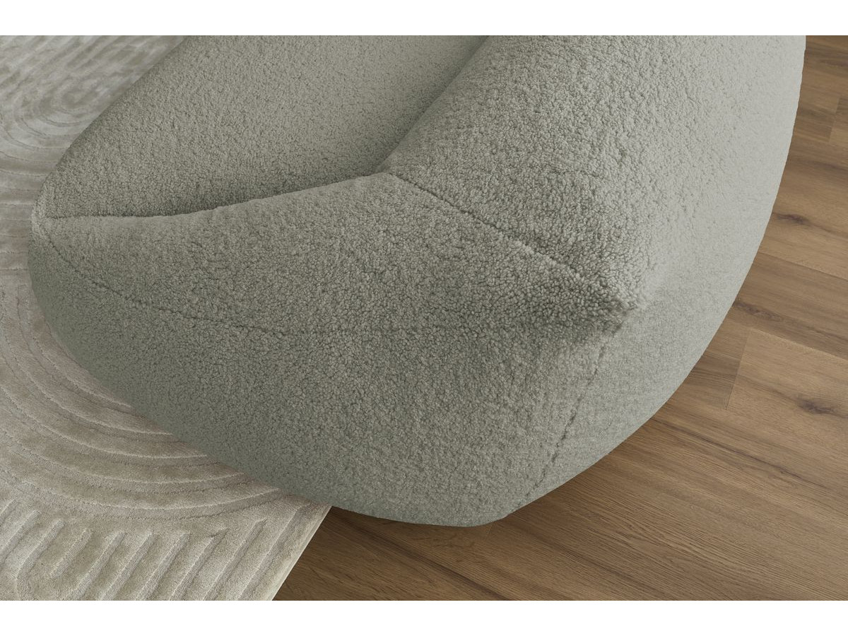 Pouf ultra moelleux LILIBET tissu bouclette