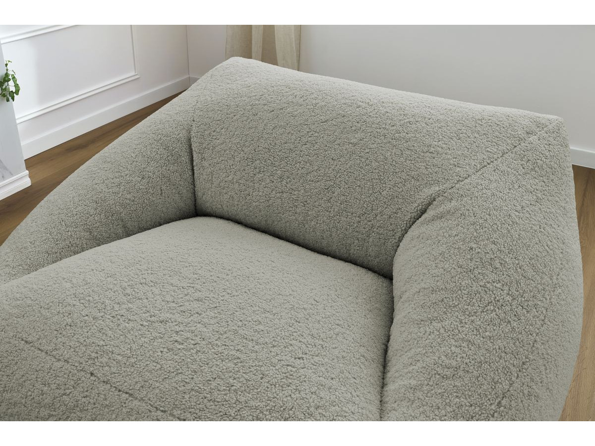Pouf ultra moelleux LILIBET tissu bouclette