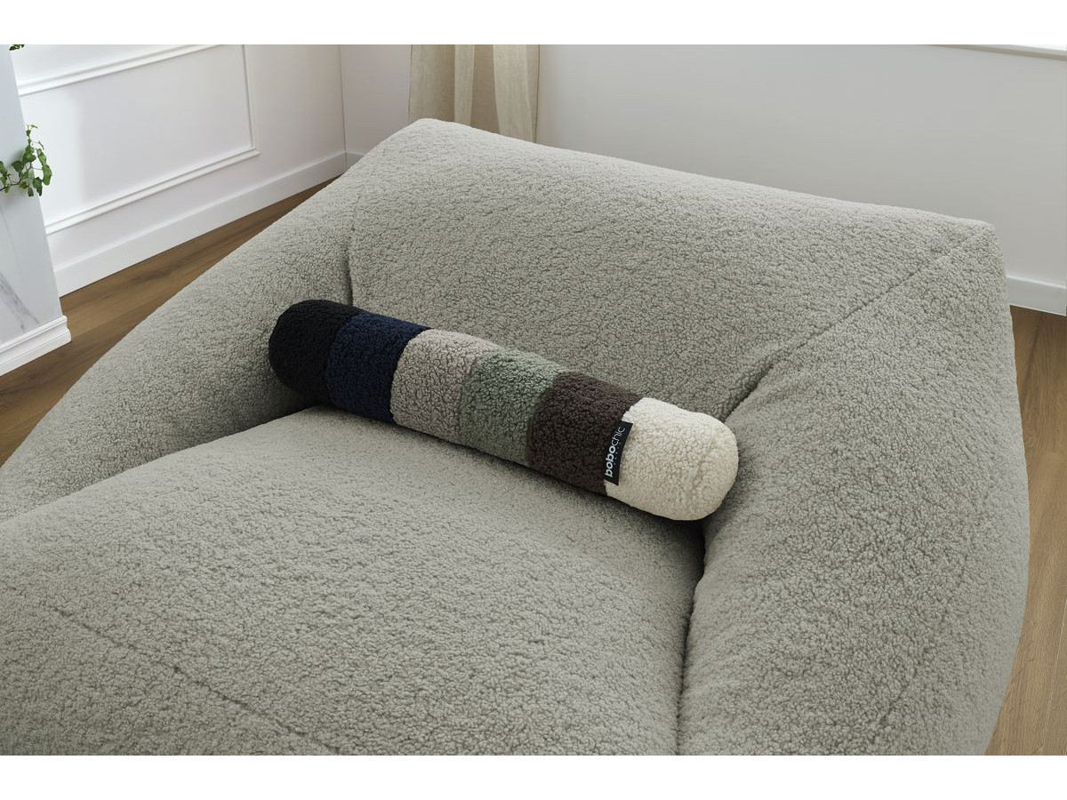 Pouf ultra moelleux LILIBET tissu bouclette