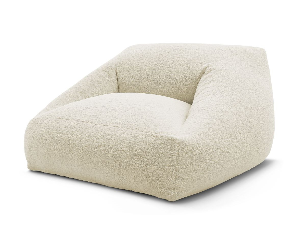 Pouf ultra moelleux LILIBET tissu bouclette
