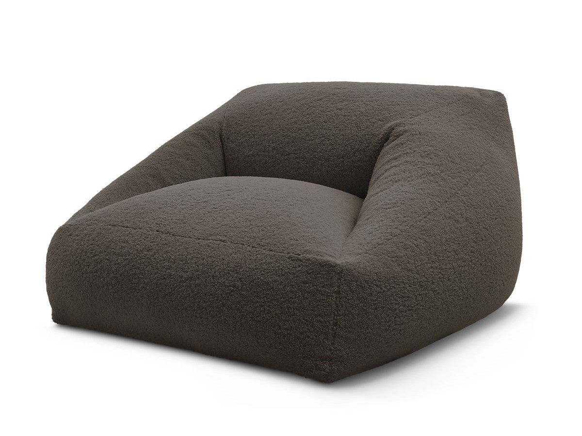 Pouf ultra moelleux LILIBET tissu bouclette