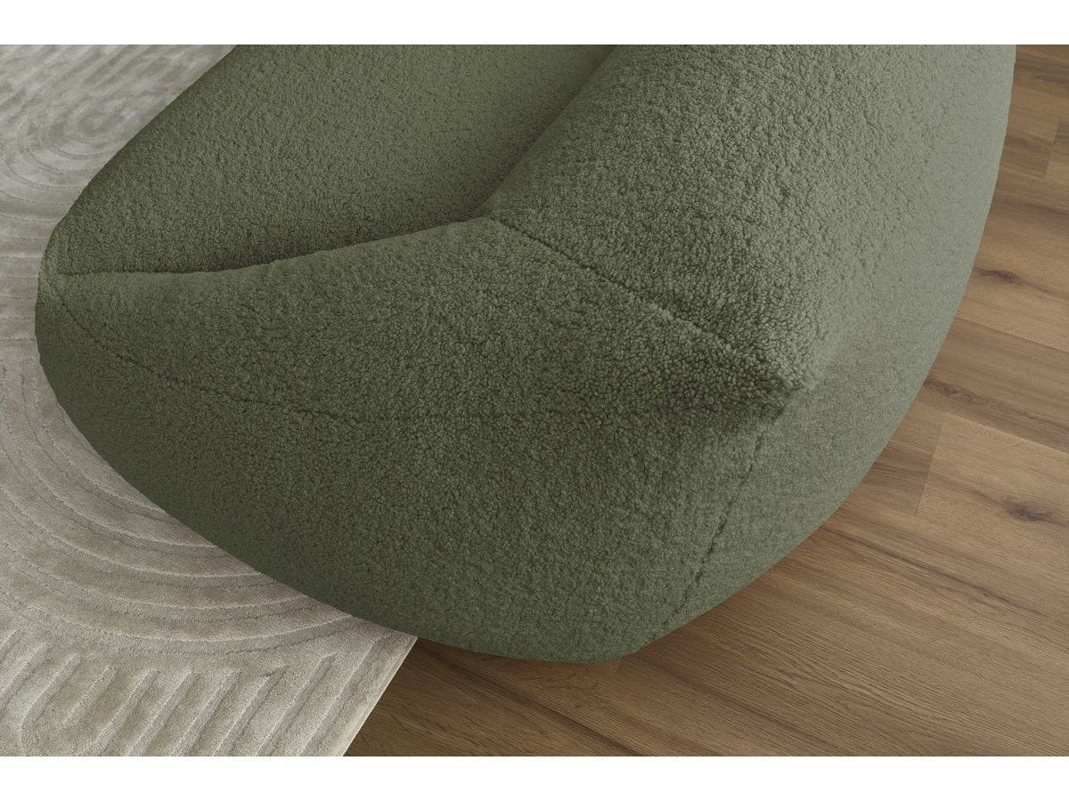 Pouf ultra moelleux LILIBET tissu bouclette