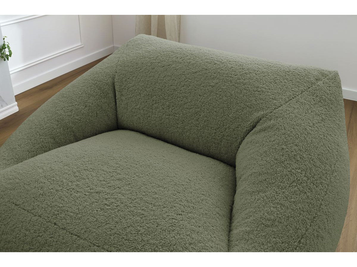 Pouf ultra moelleux LILIBET tissu bouclette