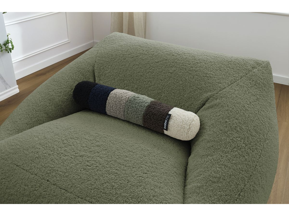 Pouf ultra moelleux LILIBET tissu bouclette