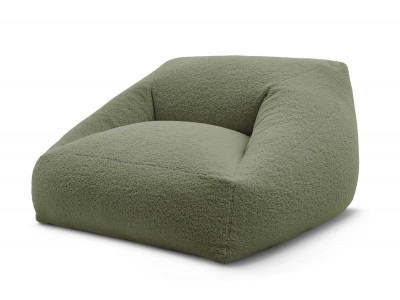 MINICAMP Coussins de Sol Enfants - Pouf Ultra-Moelleux Lavable avec Housse Sherpa - 100 cm Large - Mignon Fauteuil de Lecture pour Tout-Petits et Adolescents (Blanc