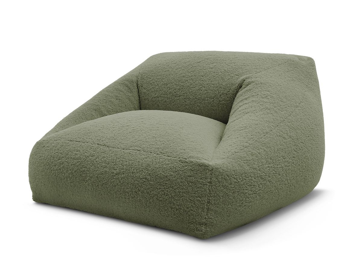 Pouf ultra moelleux LILIBET tissu bouclette
