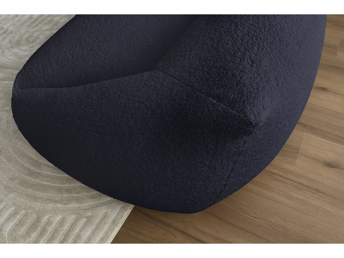 Pouf ultra moelleux LILIBET tissu bouclette