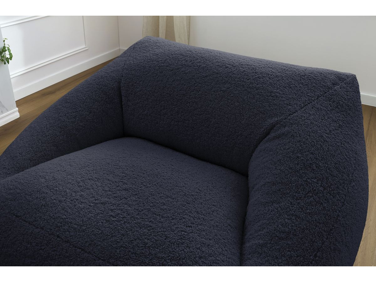 Pouf ultra moelleux LILIBET tissu bouclette