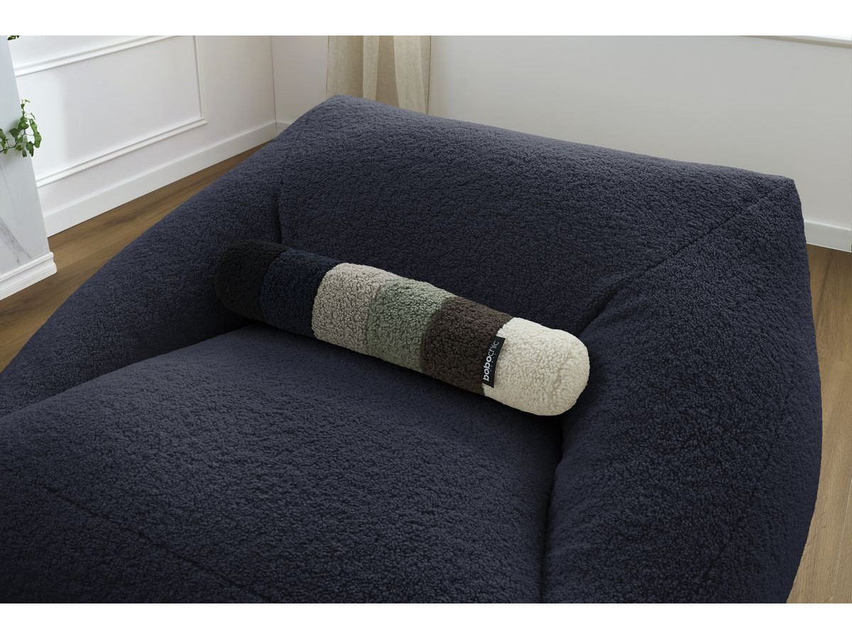 Pouf ultra moelleux LILIBET tissu bouclette