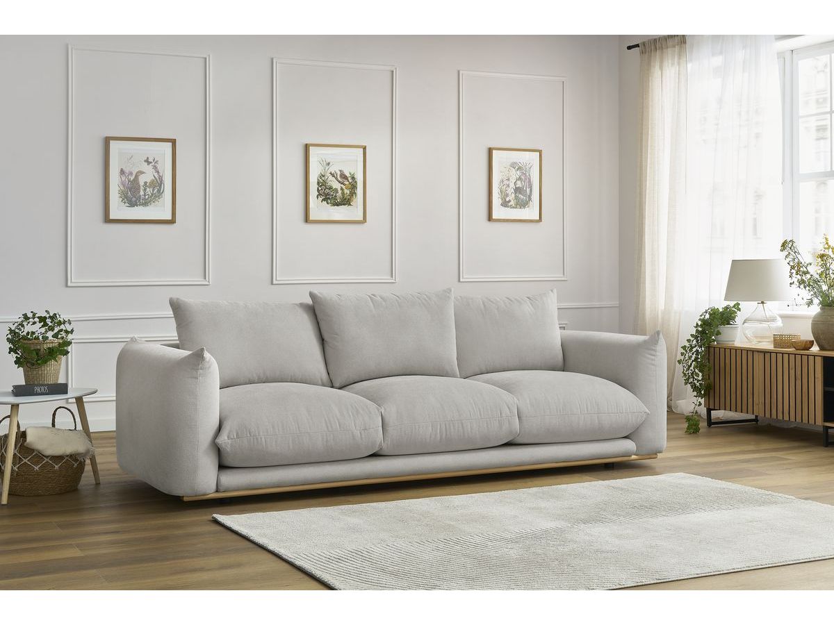 Canapé droit 3 places ERNEST gris clair — vue 5