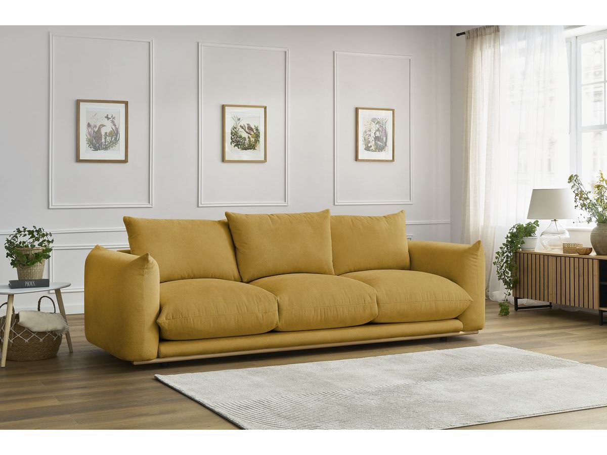 Canapé droit 3 places ERNEST jaune — vue 5