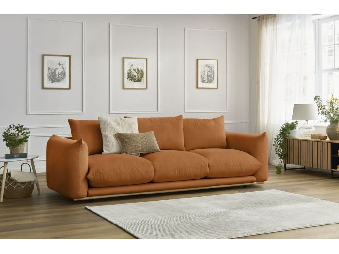 Canapé droit fixe 3 places ultra moelleux ERNEST