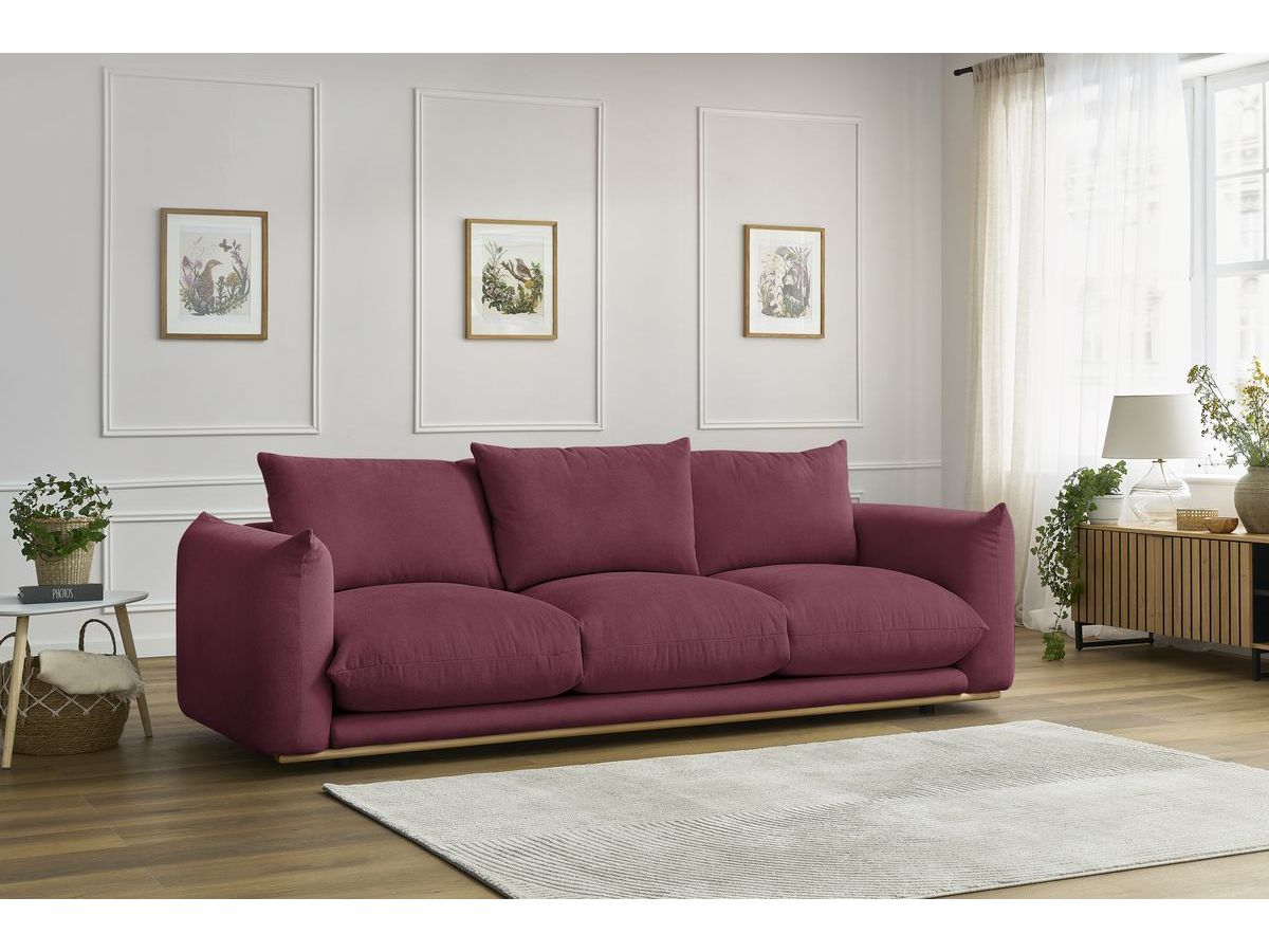 Canapé droit 3 places ERNEST rouge — vue 5