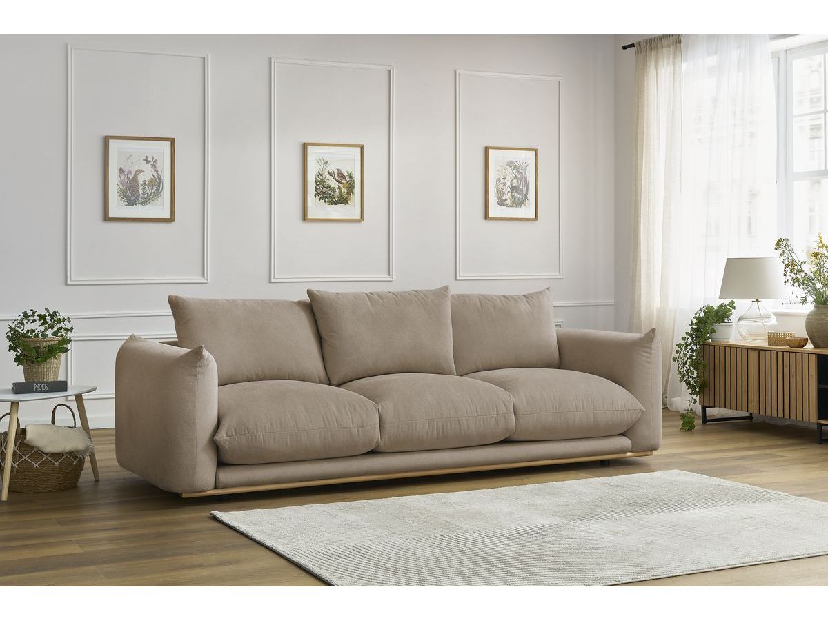 Canapé droit 3 places ERNEST taupe — vue 5