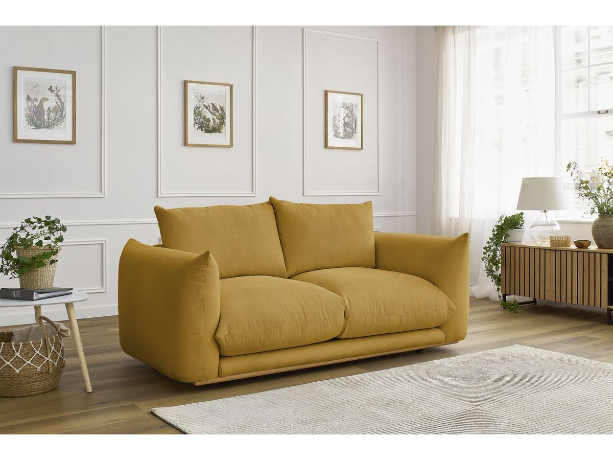 Canapé droit 2 places ERNEST jaune — vue 5