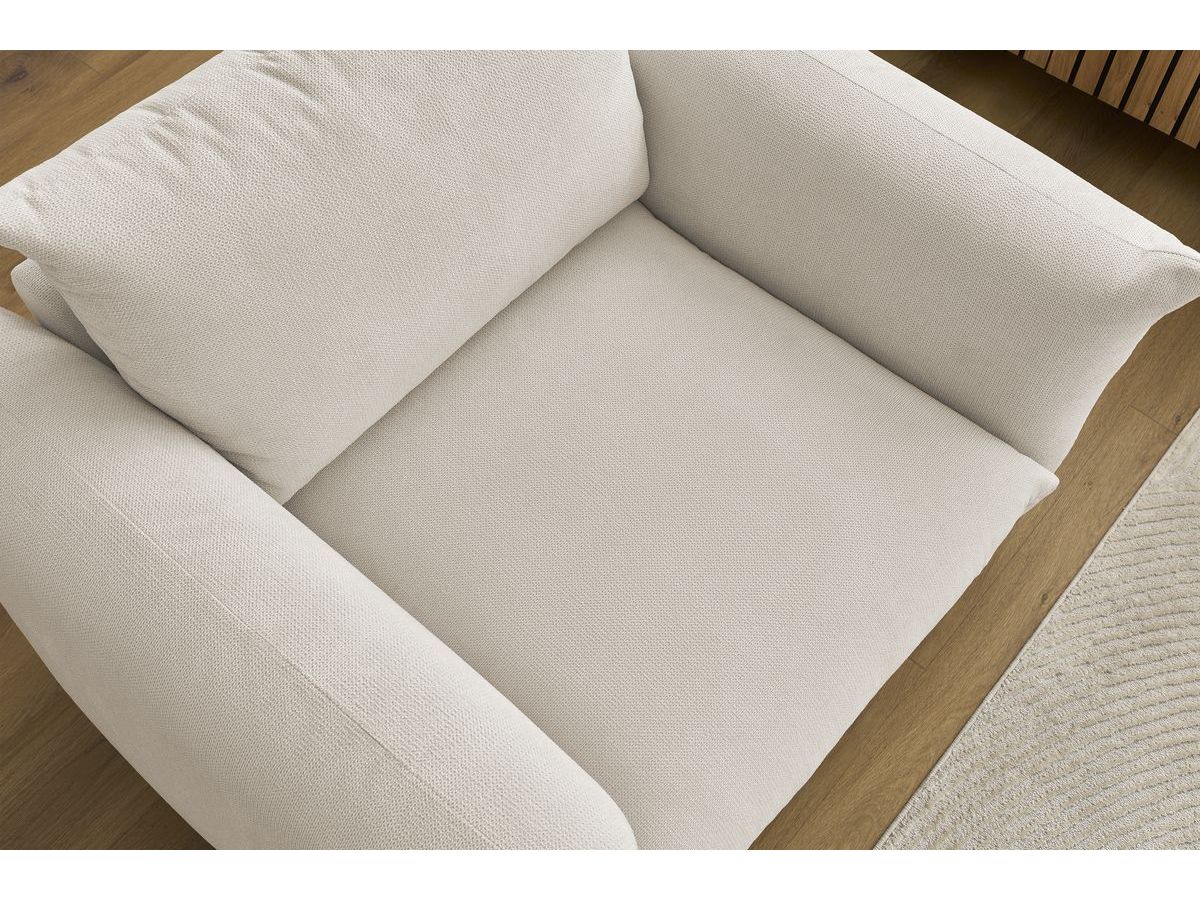 Canapé d'angle fixe EVEREST tissu chiné - Orange - Angle droit - 10 coussins