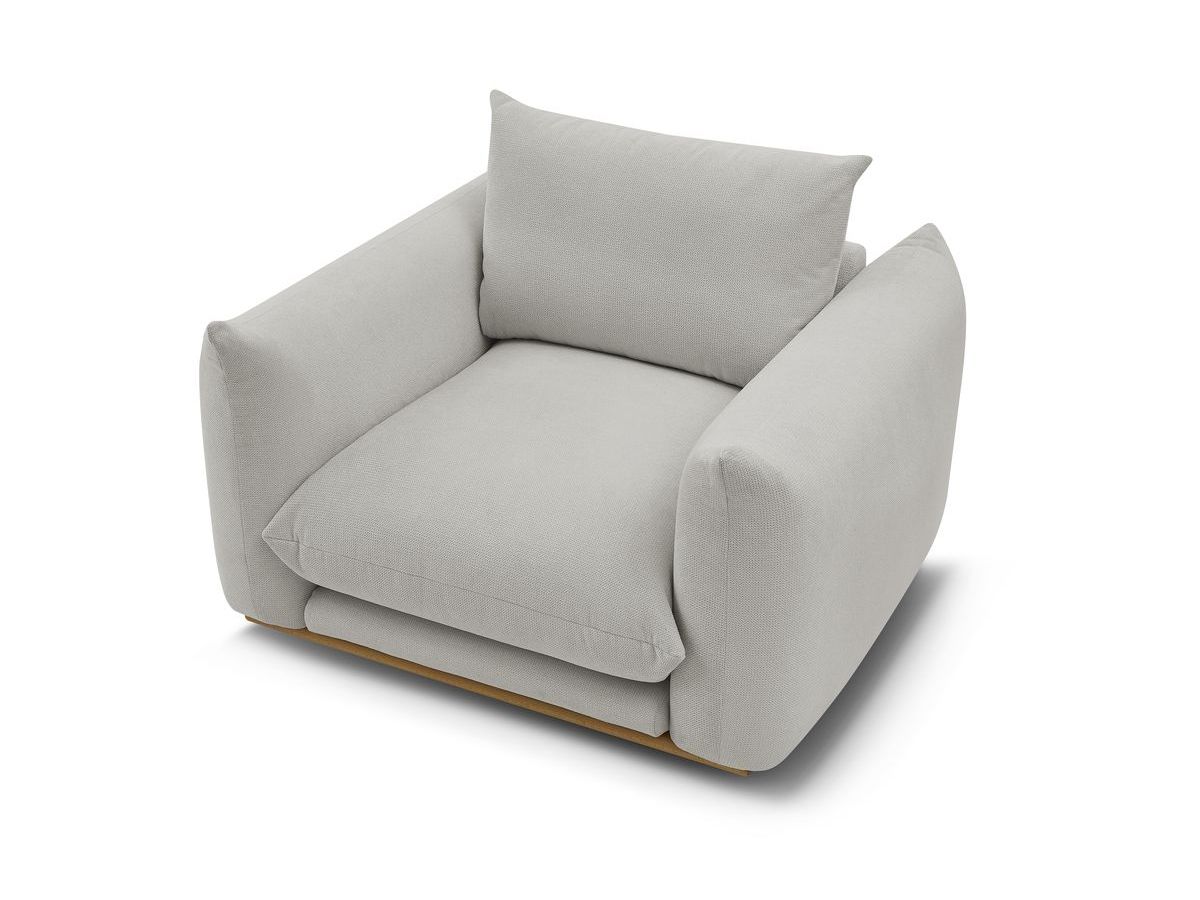 Canapé d'angle fixe EVEREST tissu chiné - Orange - Angle droit - 10 coussins