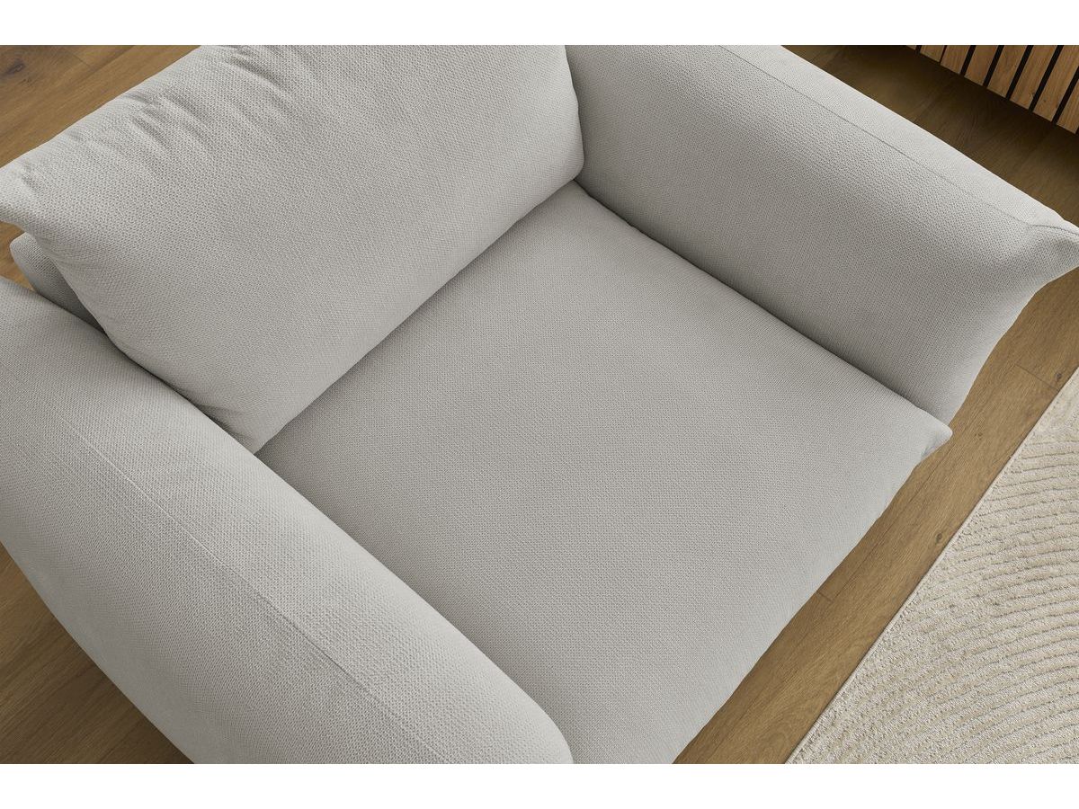 Canapé d'angle fixe EVEREST tissu chiné - Orange - Angle droit - 10 coussins