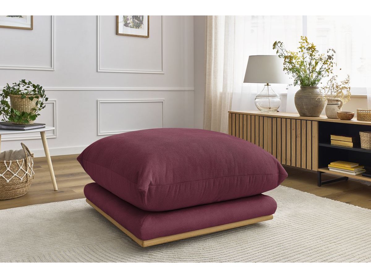 Pouf ERNEST rouge — vue 5