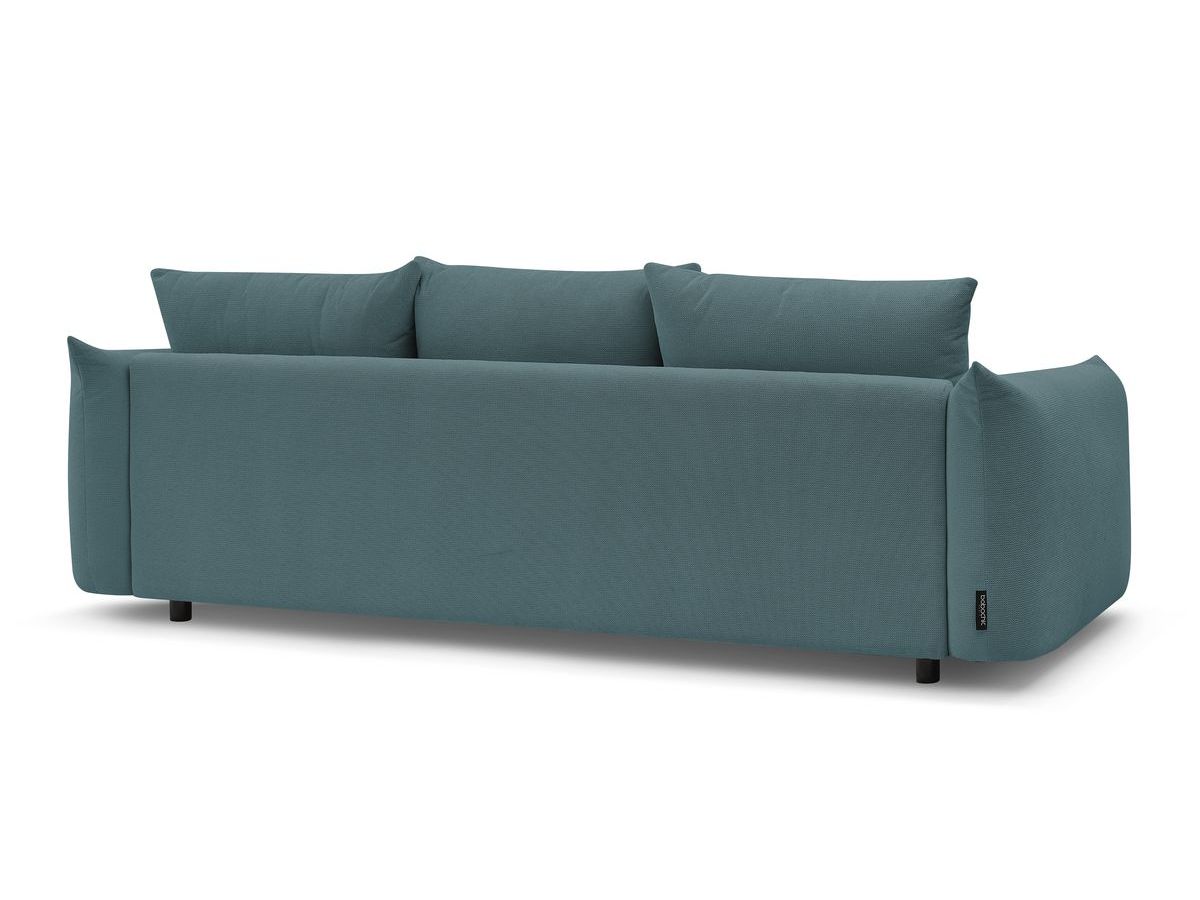 Canapé d'angle fixe EVEREST tissu chiné - Orange - Angle droit - 10 coussins