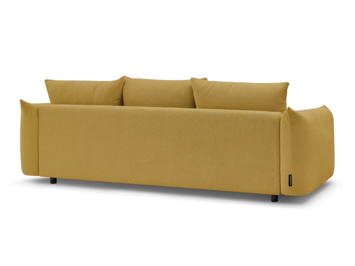 Canapé d'angle fixe EVEREST tissu chiné - Orange - Angle droit - 10 coussins
