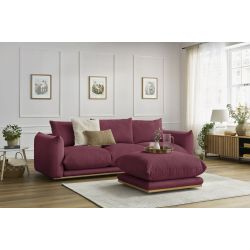 ERNEST 3-osobowa ultramiękka sofa stacjonarna z podnóżkiem