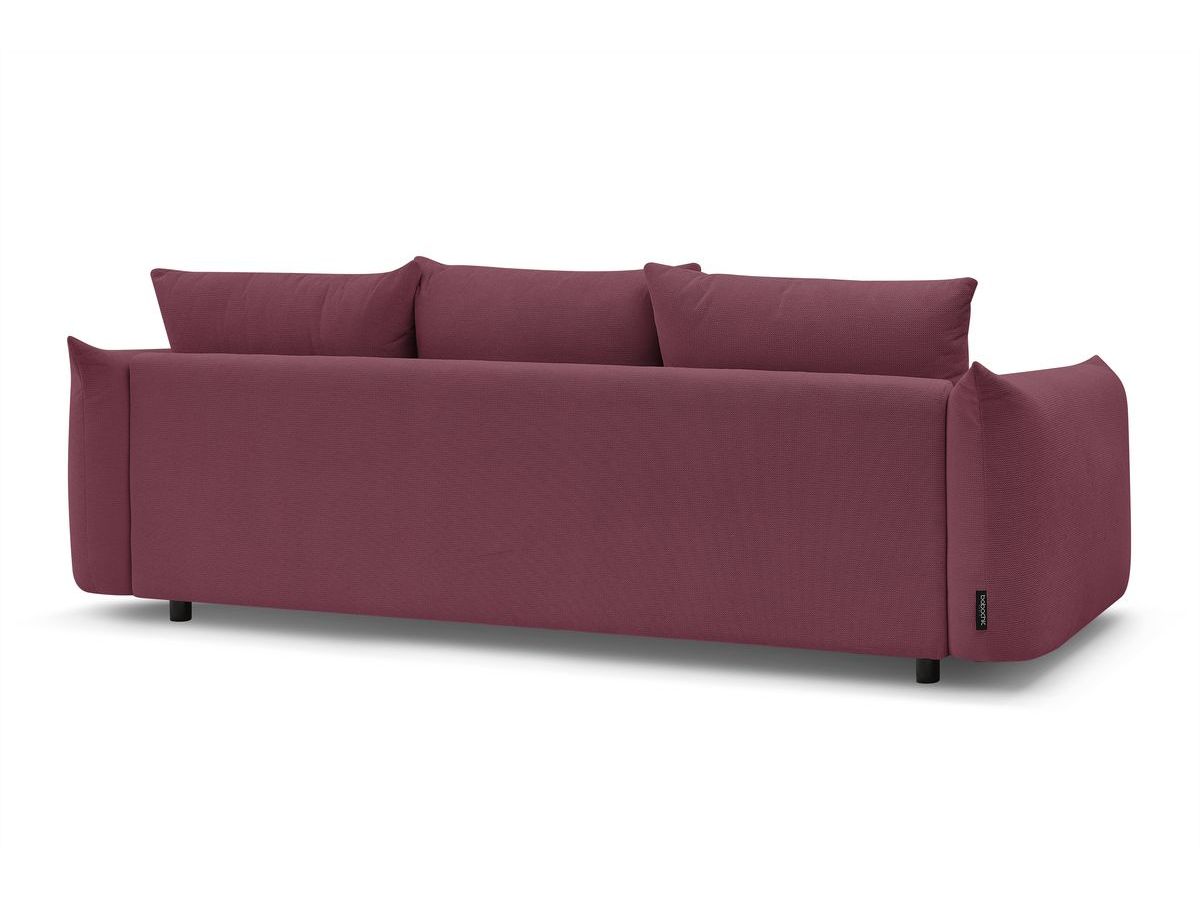Canapé d'angle fixe EVEREST tissu chiné - Orange - Angle droit - 10 coussins
