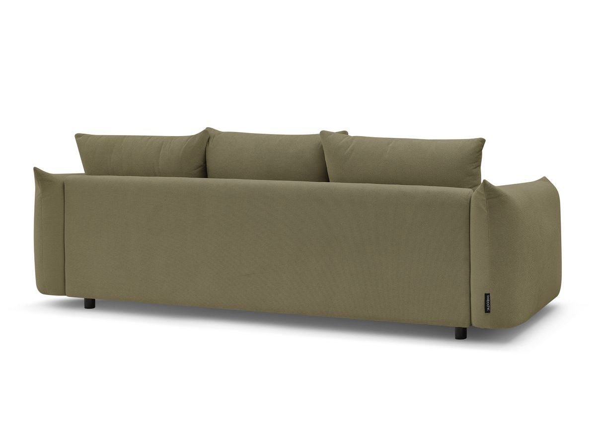 Canapé d'angle fixe EVEREST tissu chiné - Orange - Angle droit - 10 coussins